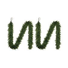 2PCS Christmas Cedar Garland 9Ft Artificial Realistic Soft and Thickness Gree...
