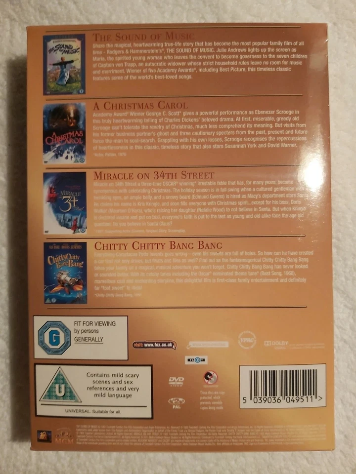 CLASSIC CHRISTMAS DVD BOX SET 4 FILM'S(NEW AND SEALED) - Image 2 of 2