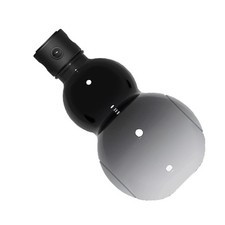 .Black Gourd Water Bottle 900ml Leakage Proof Portable Sports Water Bottle For