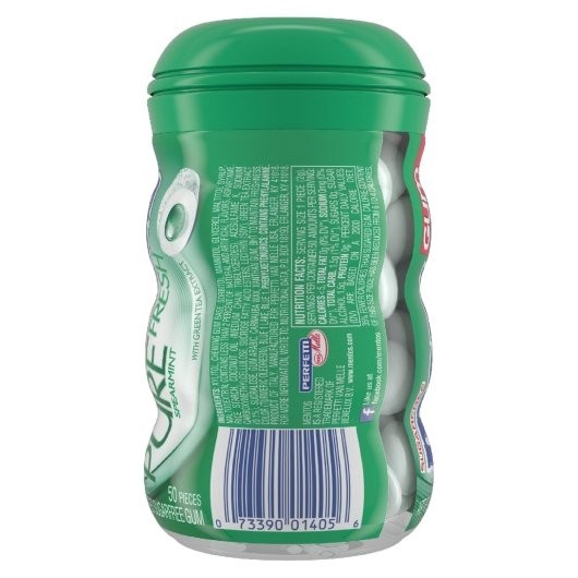 Mentos Pure Spearmint Fresh Gum, 50 Piece, 6 Per Box, 6 Per Case