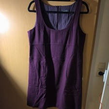 Tunika Wollkleid Schurwolle Winterkleid Trägerkleid 40 pflaume