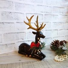 Checked Reindeer Buffalo Checked Ornament Checked Stag Checked Mantle Decor
