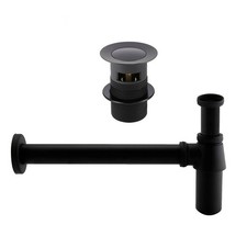 Matt Black Bottle Trap Basin Sink Trap Adjustable Waste Brass Extension Pipe