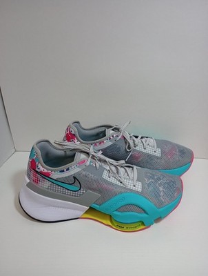 Nike Womens Gray Air Zoom SuperRep 3 Lace Up Athletic Training Shoes Size US 9.5