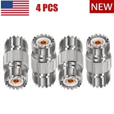 4Pcs PL259 SO239 Female to Female RF Coax Connector Adapter for CB Radio Antenna