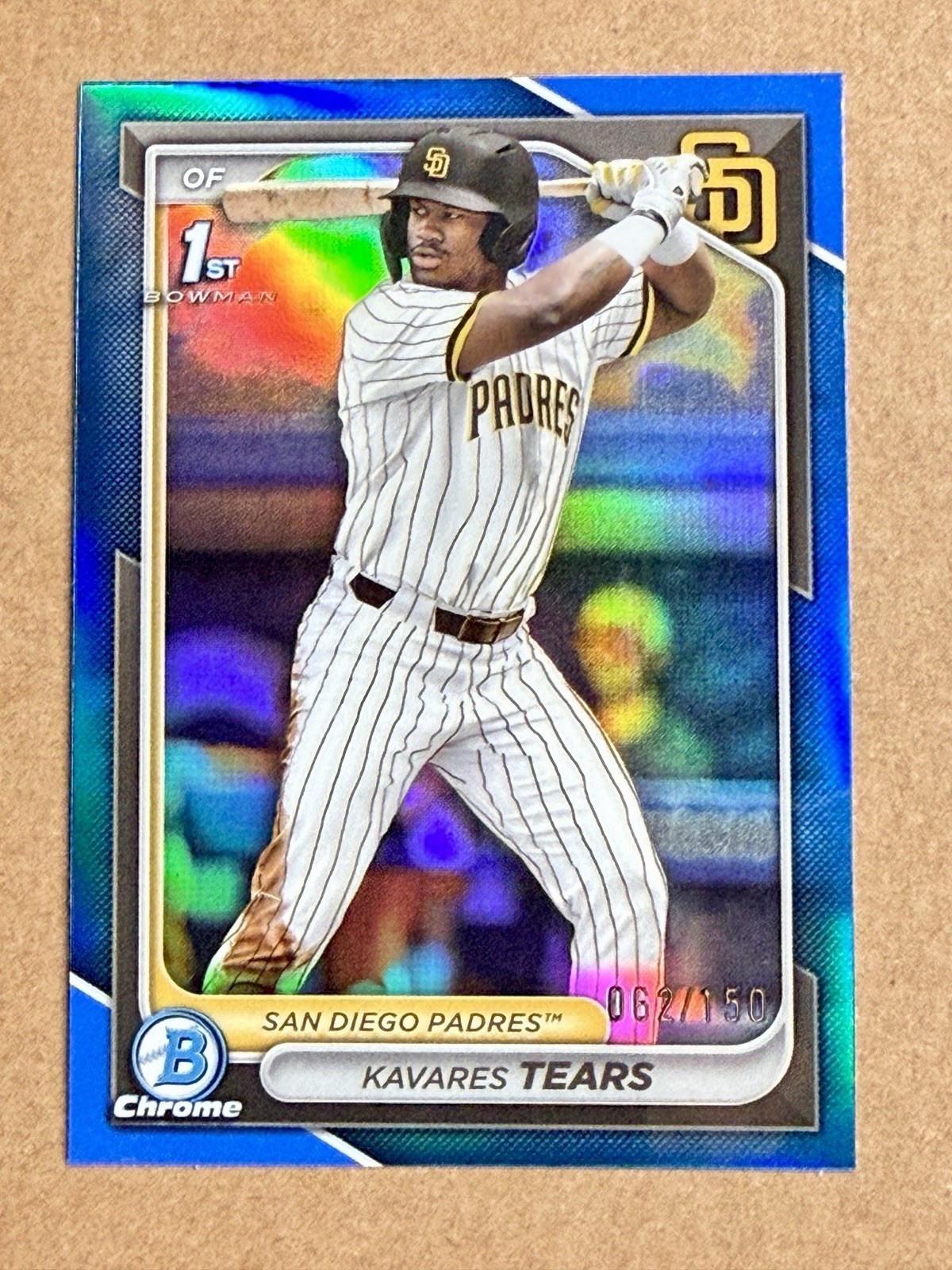 Kavares Tears 2024 Bowman Draft - Chrome #BDC-57 Blue Refractor /150 (RC) 1st