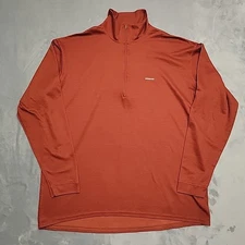 Vintage Patagonia Baselayer Mens XL Orange Capilene 1/4 Zip Made in USA 44262