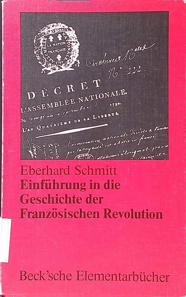 Einführung in die Geschichte der Französischen Revolution. Beck'sche Elementarbü - Bild 1 von 1