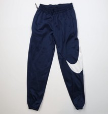Vintage Y2K Nike Mens Small Big Swoosh Cuffed Sweatpants Joggers Pants Blue