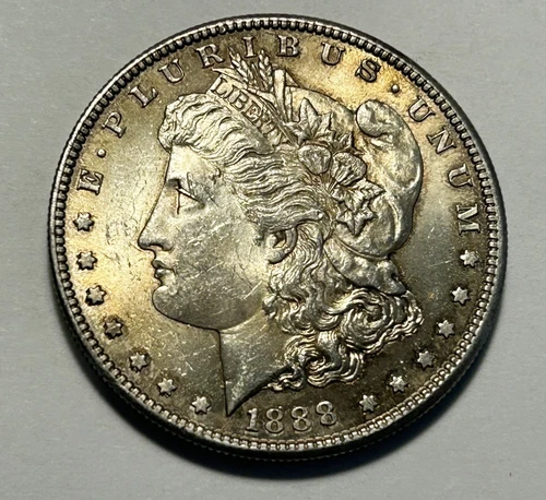 1888 S MORGAN DOLLAR AU-BU / SHARP COIN