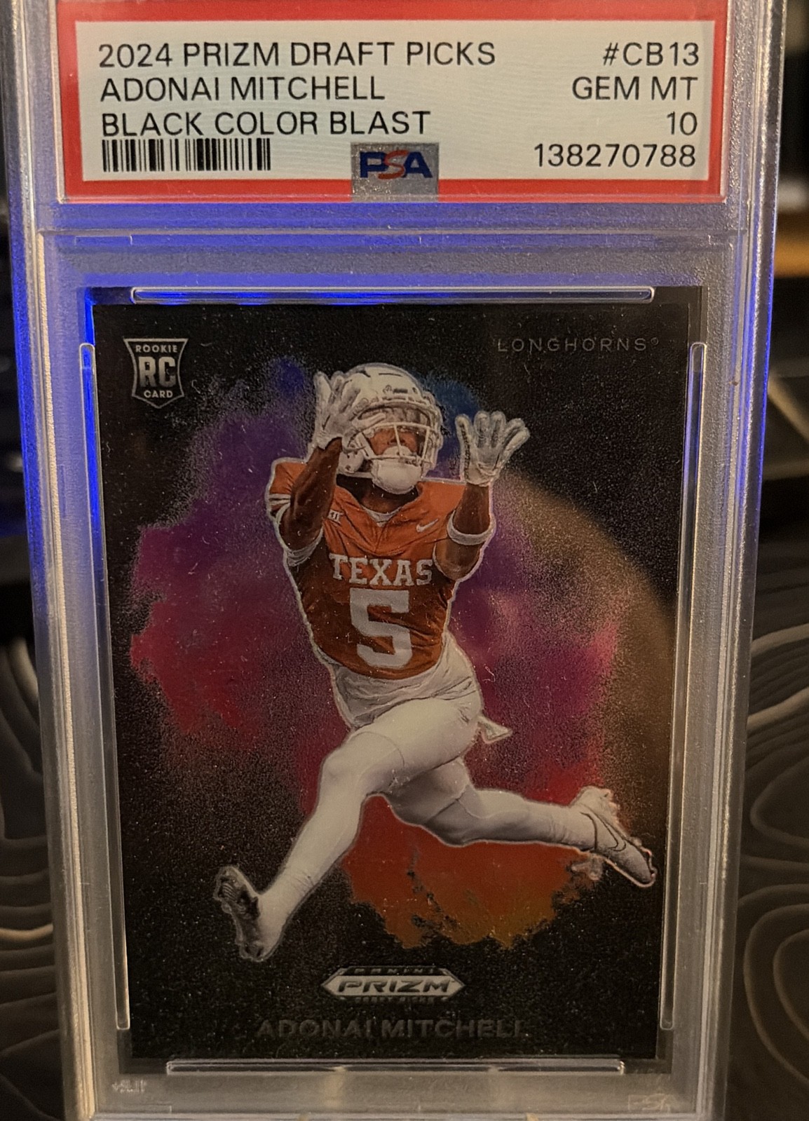 Adonai Mitchell Panini Prizm Draft Picks Black Color Blast #CB13 Base