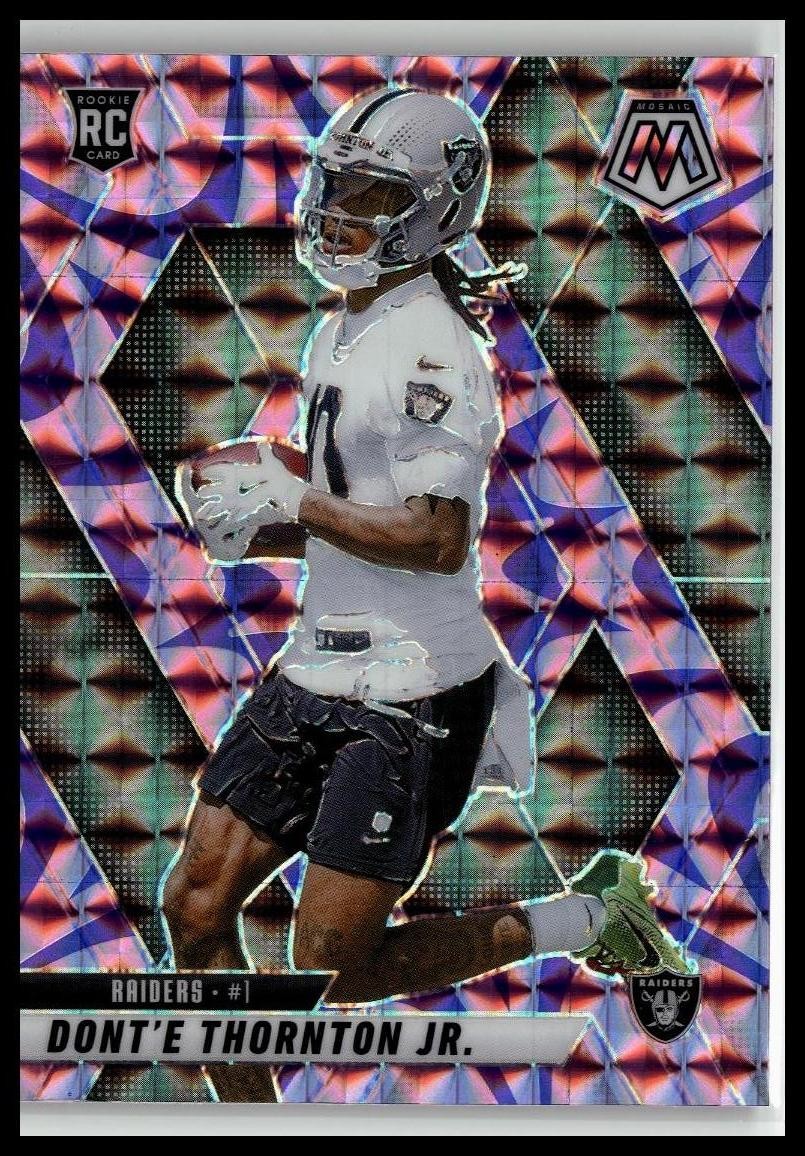 2025 Panini Mosaic #369 Dont'e Thornton Jr. Mosaic Reactive Purple