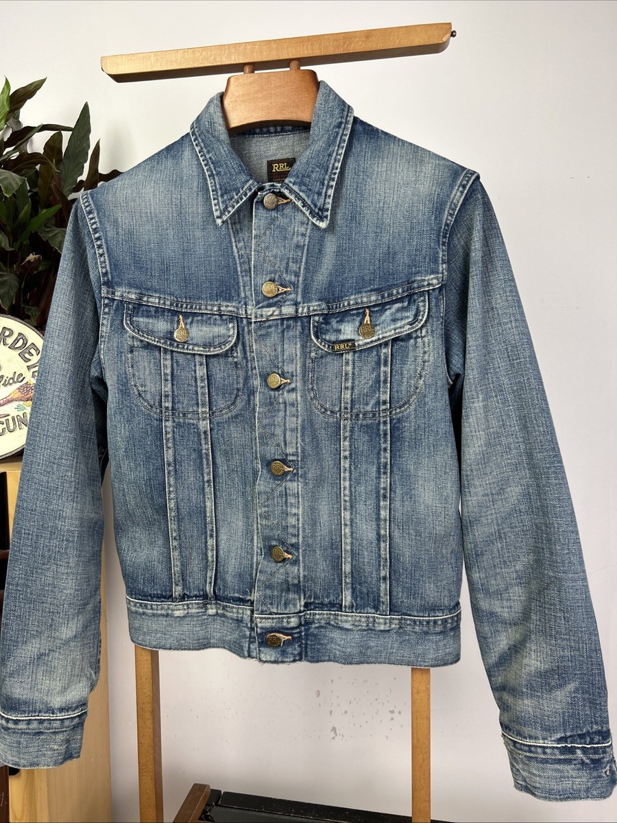 Ralph Lauren RRL Double RL (S) Leeland Indigo Denim Trucker Jacket