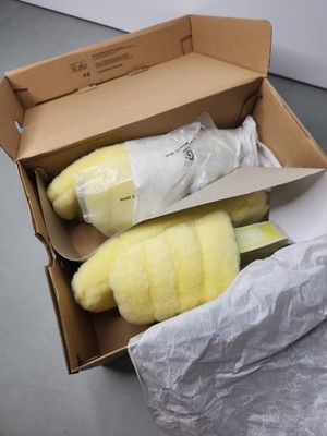 UGG FLUFF YEAH SLIDE WOMEN SANDAL NEON YELLOW US 7 /UK 5 /EU 38/JP 24