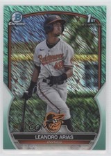 2023 Bowman Chrome Prospects Aqua Shimmer Refractor 71/125 Leandro Arias 06iy