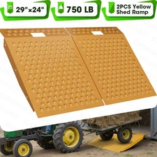 VNN Shed Ramp for Riding Mower Punch Plate Ramp for ATV Motorcycles Garages 2PCS