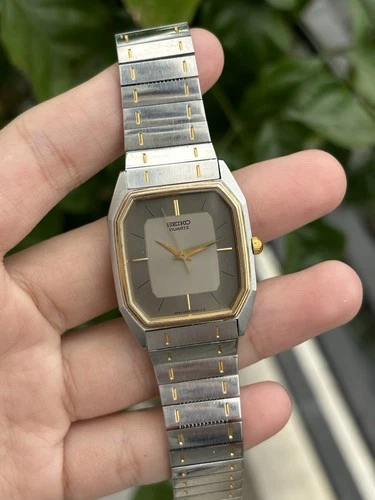 Vintage 1983 Seiko Quartz Tank 6531-5010 Men’s Watch Gray “Galaxy” Dial