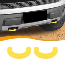 Tow Hook Covers Front Bumper Tow Hook Rubber Sleeve Protectors, Color: Yellow