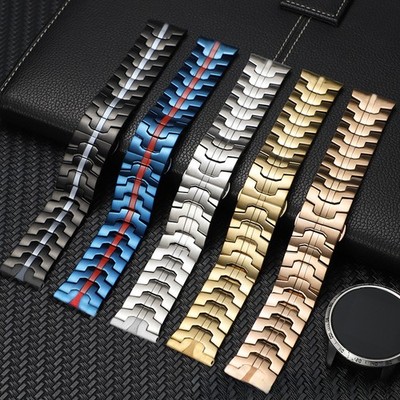 Quality Solid Stainless Steel Watch Strap Men's Fashion Metal Bracelet 20mm 22mm