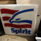 Vintage Spirit Gas Station Blow Mold Embossed Light Up Sign Panel