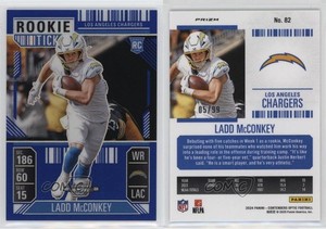 2024 Panini Contenders Optic Ticket Blue Prizm /99 Ladd McConkey #82 Rookie RC