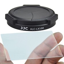 JJC Black Auto Lens Cap  Glass LCD Protecto Leica D-LUX Typ 109 D-LUX 7 D-LUX8