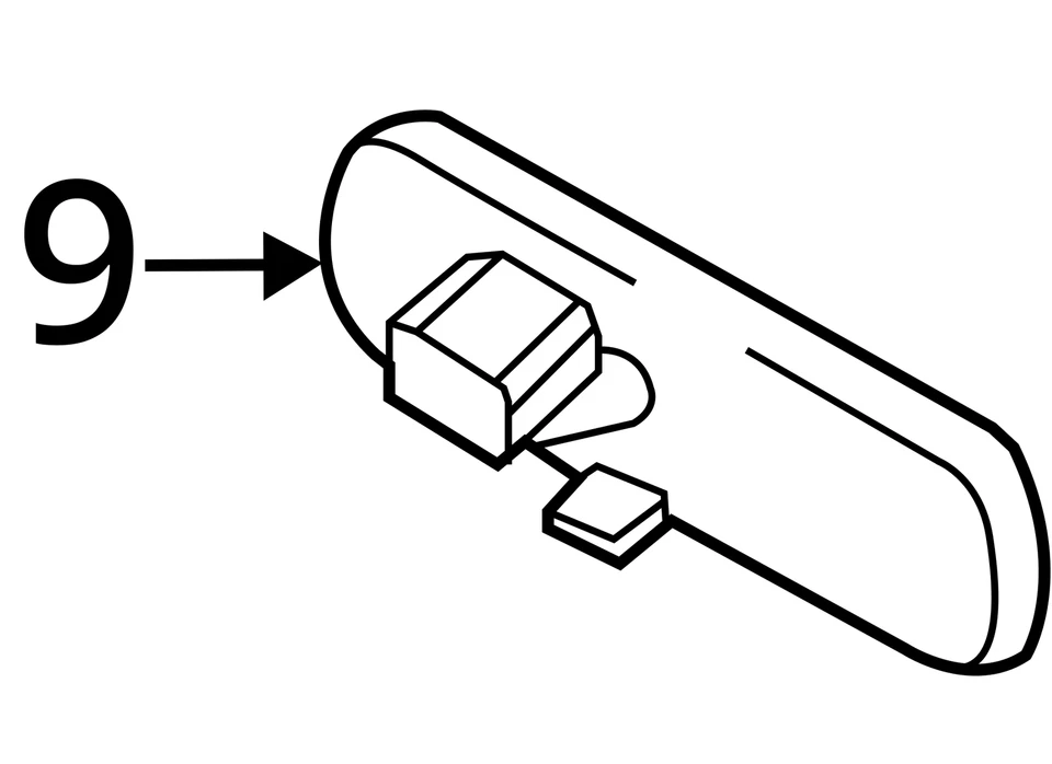 2013-2015 Mitsubishi Outlander Sport Interior Rear View Mirror Oem JMPM1 - Image 4 of 4