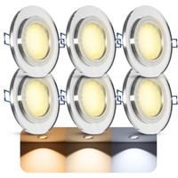 6X Einbauspot Alina Klar Mit Led Modul 4W 3CCT Drei Lichtfarben Deckenstrahler
