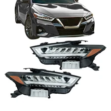 Headlights LH&RH Chrome「Full LED」Fit For 2019 2020 2021 Nissan Maxima Projector