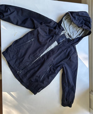 EUC BABY GAP 4Y Navy Windbreaker Lined Jacket With Hood Boy Girl