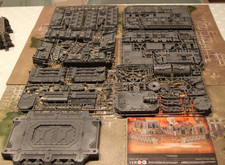 WARHAMMER 40K - FRONTERIS BATTLEFIELD TERRAIN NACHMUND SET - HAB & PAD NEW SPRUE