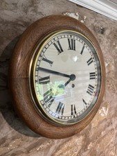 Tameside Fusee - Light Oak Working 8 Day Fusee Wall Clock c1920-1930