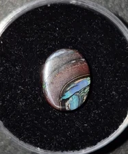 3.98ct UNIQUE Koroit Matrix Boulder Opal Polished Oval Cabochon Blue And Green