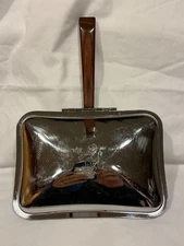 Vintage Irvinware Lion Chrome Silent Butler/Crumb Catcher Wooden Handle 