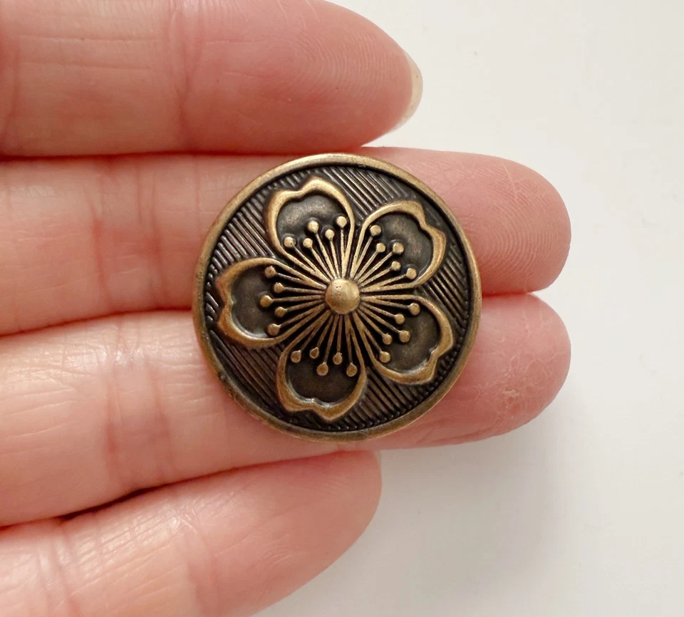 5PC Red Copper Metal Buttons Shank Buttons Sew On Buttons 25mm 1 Inch - Image 3 of 4