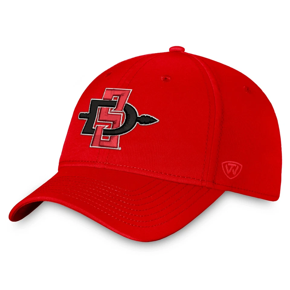 Men's Top of the World Red San Diego State Aztecs Reflex Flex Hat - Image 3 of 4