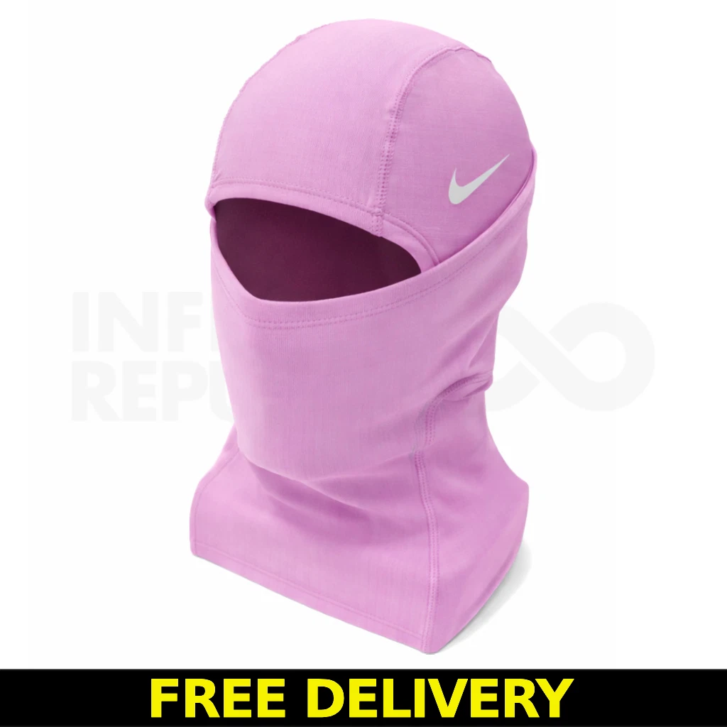 Nike Pro Therma-Fit Hyperwarm Balaclava Hood Ski Running Training Face Mask Pink