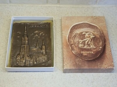 German Bronze Cast ARTWORK Strassacker Ulmer Munster Cathedral Box & Paperwork 