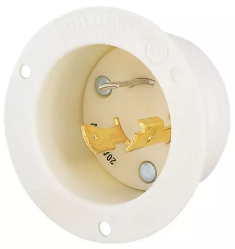 BRYANT 70620MB Locking Flanged Inlet Male Base 20A 250V 2P 3W Grounding L6-20