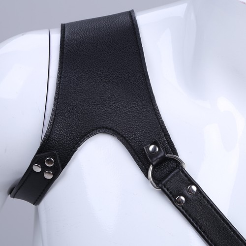Faux Leather Male Costume Body Chest Harness Fancy Costume Shoulder AU - Picture 14 of 47