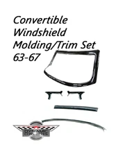 Windshield Molding with Carbon Fiber Outer Bezel & 4pc Interior Windshield Trim