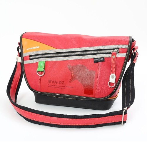 EVANGELION STORE x MOUSTACHE Flap Shoulder w/Pouch Synthetic Leather JAPAN PSL - Picture 36 of 82