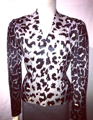 THIERRY MUGLER COUTURE Leopardenmuster in 3 Farbtönen Gr. 42 FR 90er Stück selten