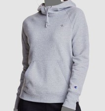  45 Champion Women's Gray Powerblend Long Sleeve Hoodie Sweater Size Small