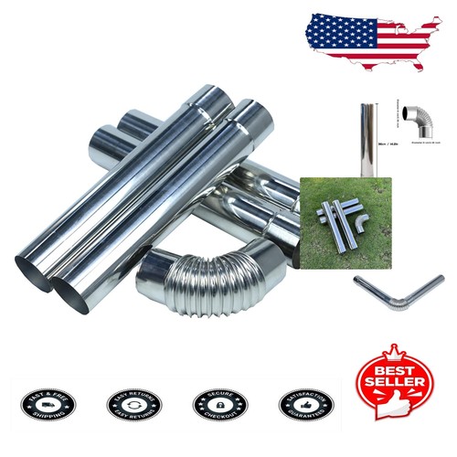 Versatile 2.36" Stainless Steel Flue Pipe Extension - Ideal for Stoves & Drains