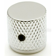 NEW 1 BRASS Flat Barrel Knobs w/ Set Screw for Guitar  Bass 6mm ID - NICKEL