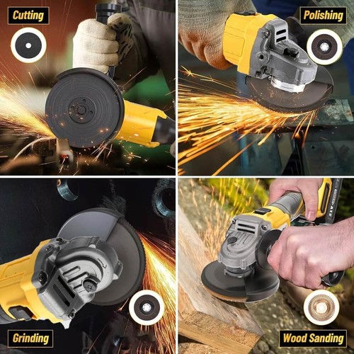 Winkelschleifer 125mm Trennschleifer Schleifmaschine Bürstenlos Für Dewalt 18V - Bild 5 von 11