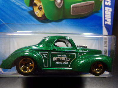 2010 Hot Wheels Kmart #139 HW Hot Rods 1/10 CUSTOM '41 WILLYS COUPE Green wGld5s