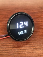2 1/16 Digital Voltmeter Gauge White LEDs Bla...