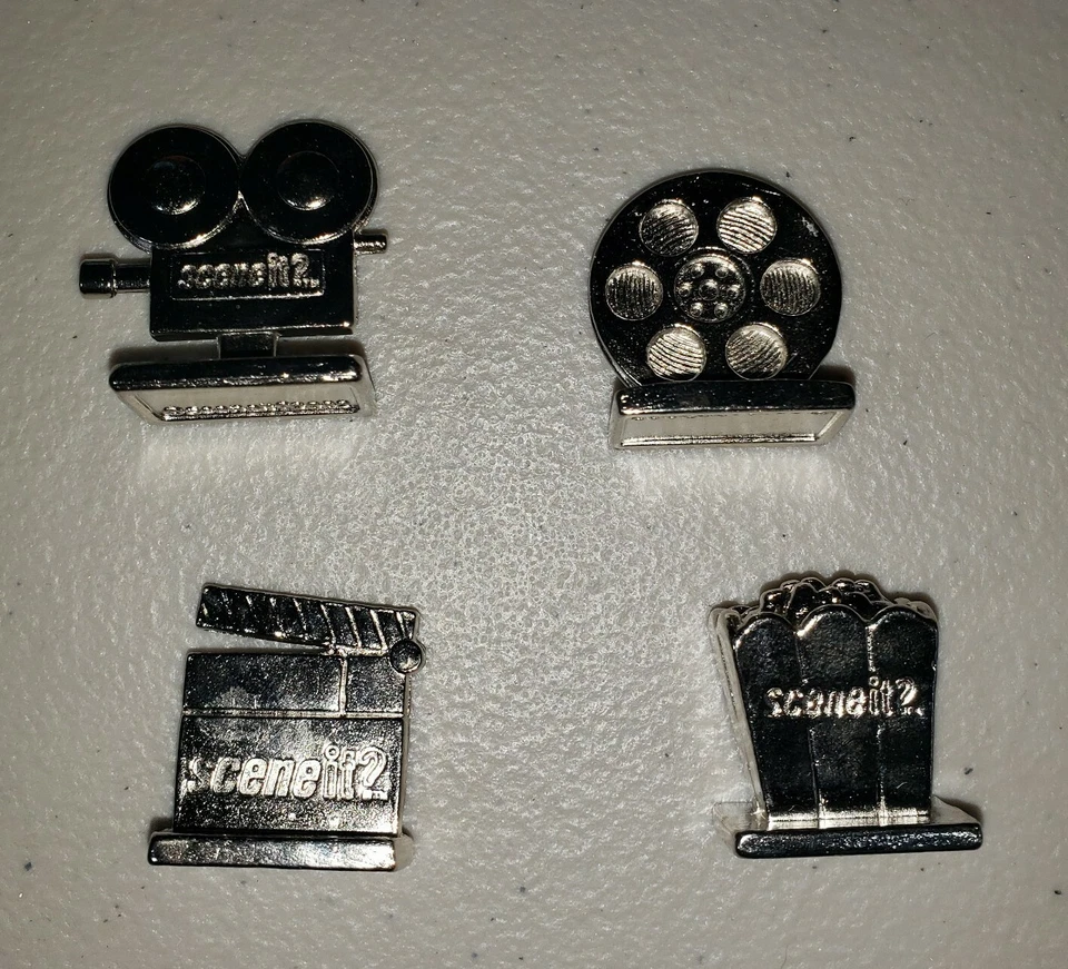 2003 Scene It the DVD game Replacement Parts Buzz and Trivia cards dice movers - Image 4 of 4